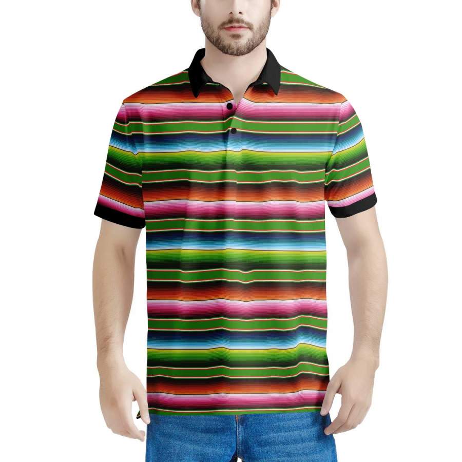 Baja Mexican Print Men’s Polo Shirts