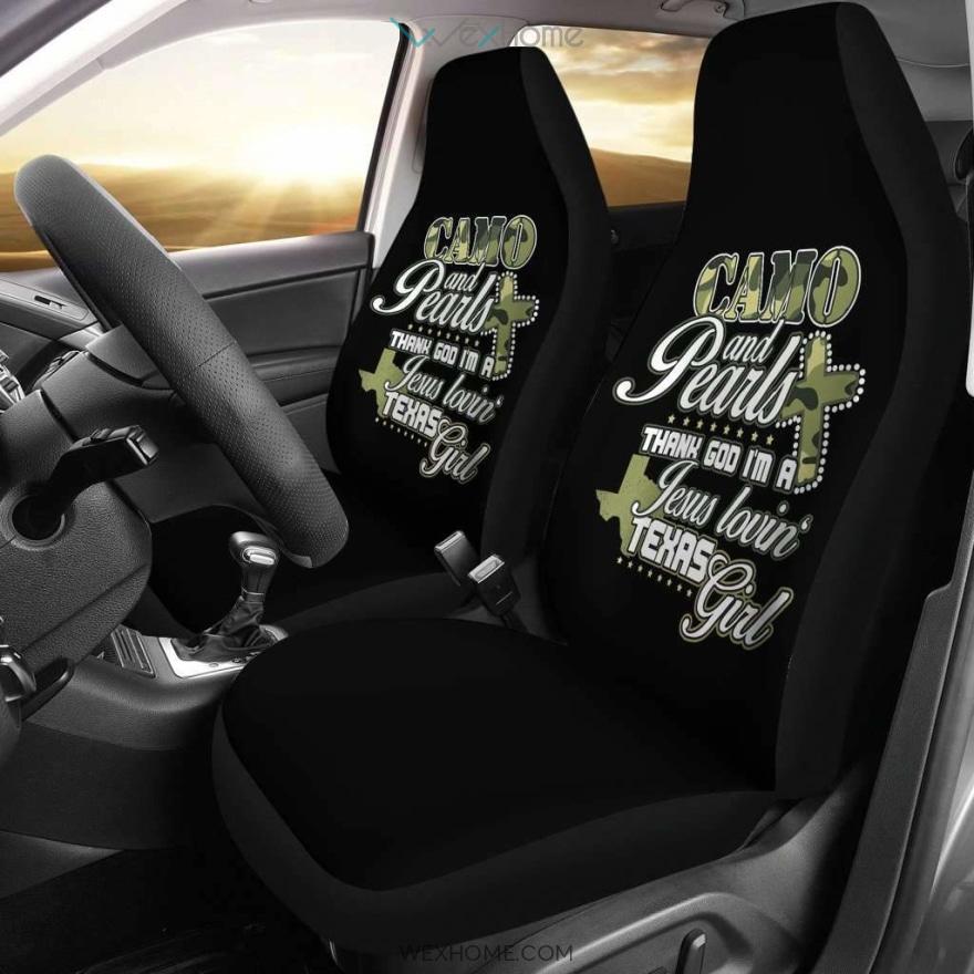 Camo And Pearls Car Seat Covers Amazing Gift Ideas Unique Car Gift 2021
