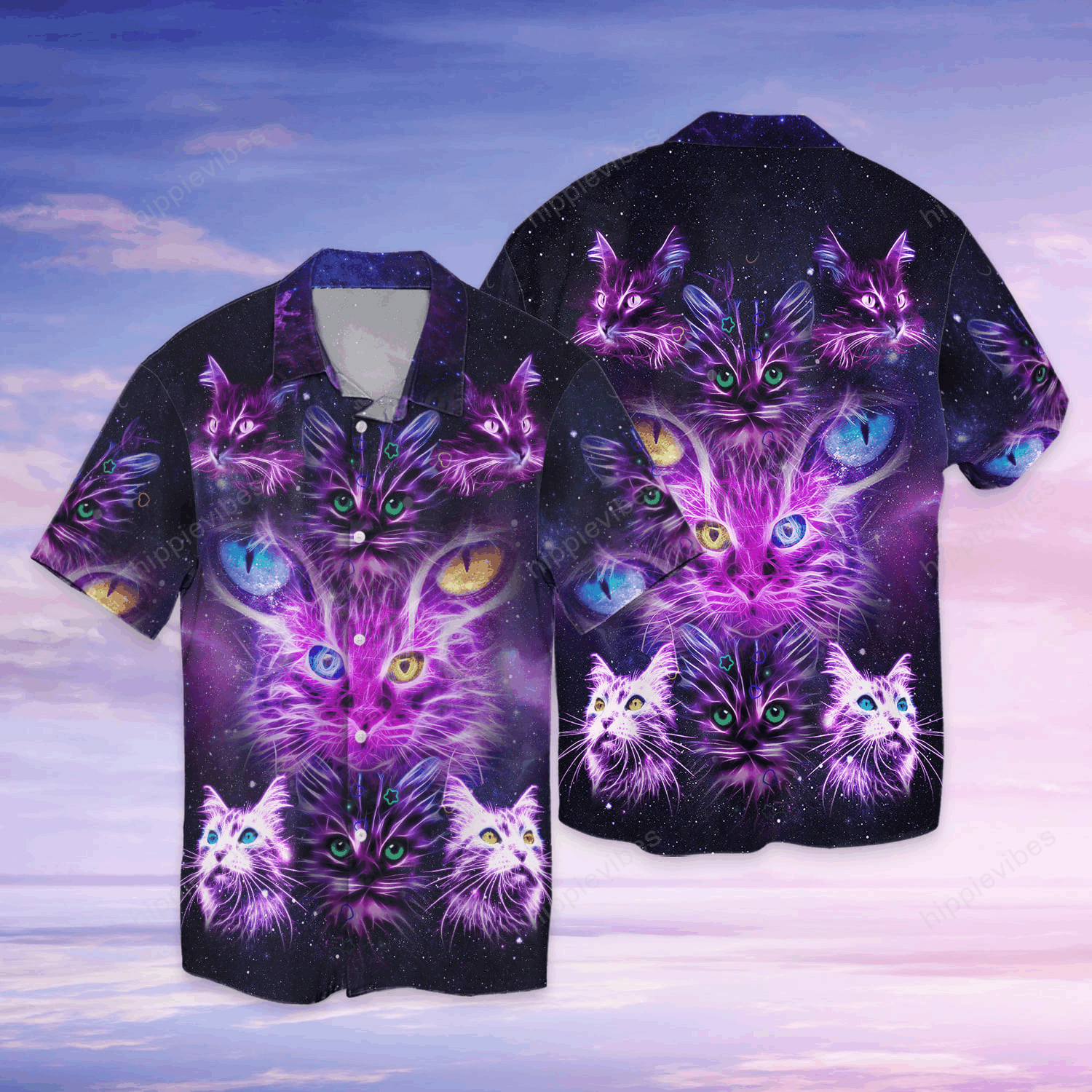 Cat Lovers Neon Hawaiian Shirt Ha108340