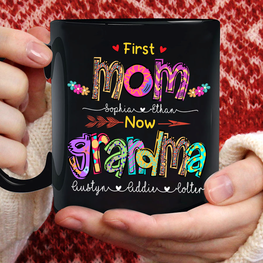 First Mom Now Grandma Mother’S Day Womans Color Mug