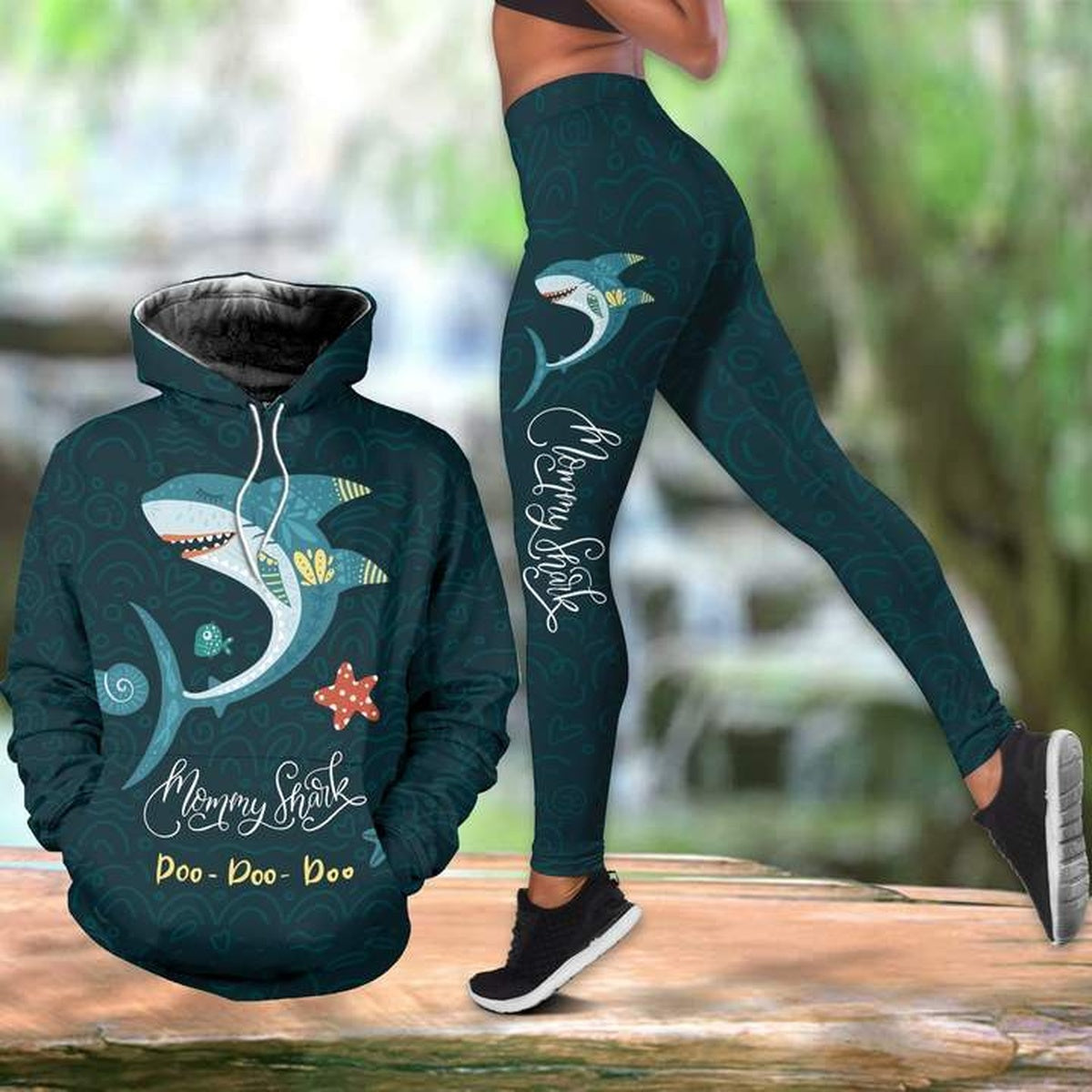 Shark Mom Legging Hoodie , Shark Legging Hoodie