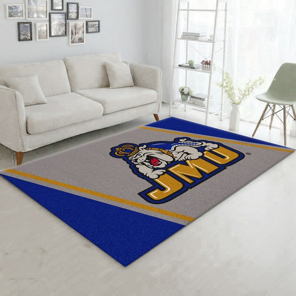 College Spirit James Madison Sport Area Rug Team Logo Home Decor Floor Decor