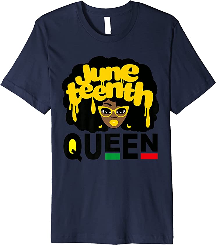 Black Queen Afro unapologetically African Melanin Girl Dope Premium T-Shirt