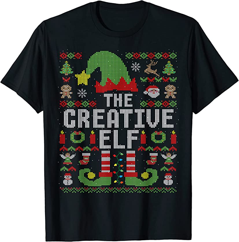 The Creative Elf Ugly Christmas Matching Family Group T-Shirt