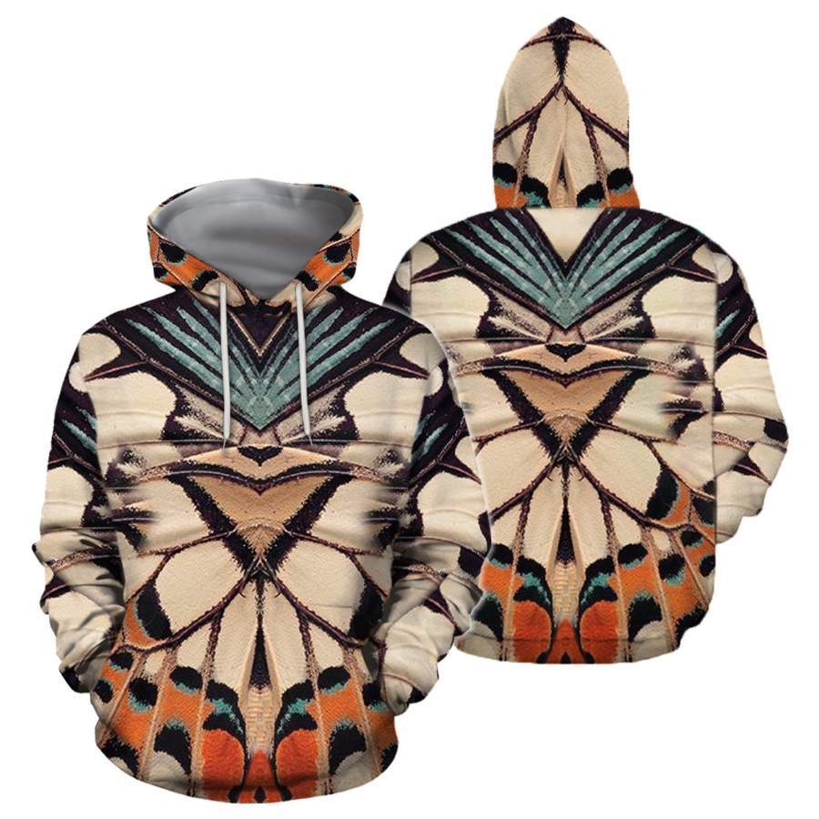 3D All Over Print Colorful Butterflies Hoodie