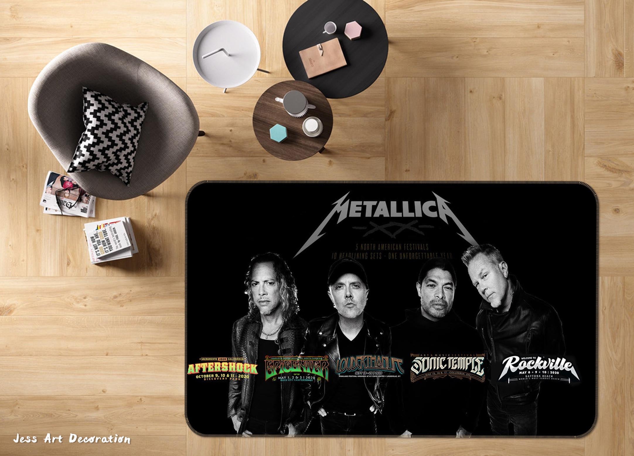 3D Metallica Rock Band Non-Slip Rug Mat 117