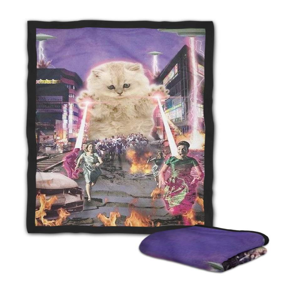 The Kitten No One Loved Tokyo Fleece Blanket