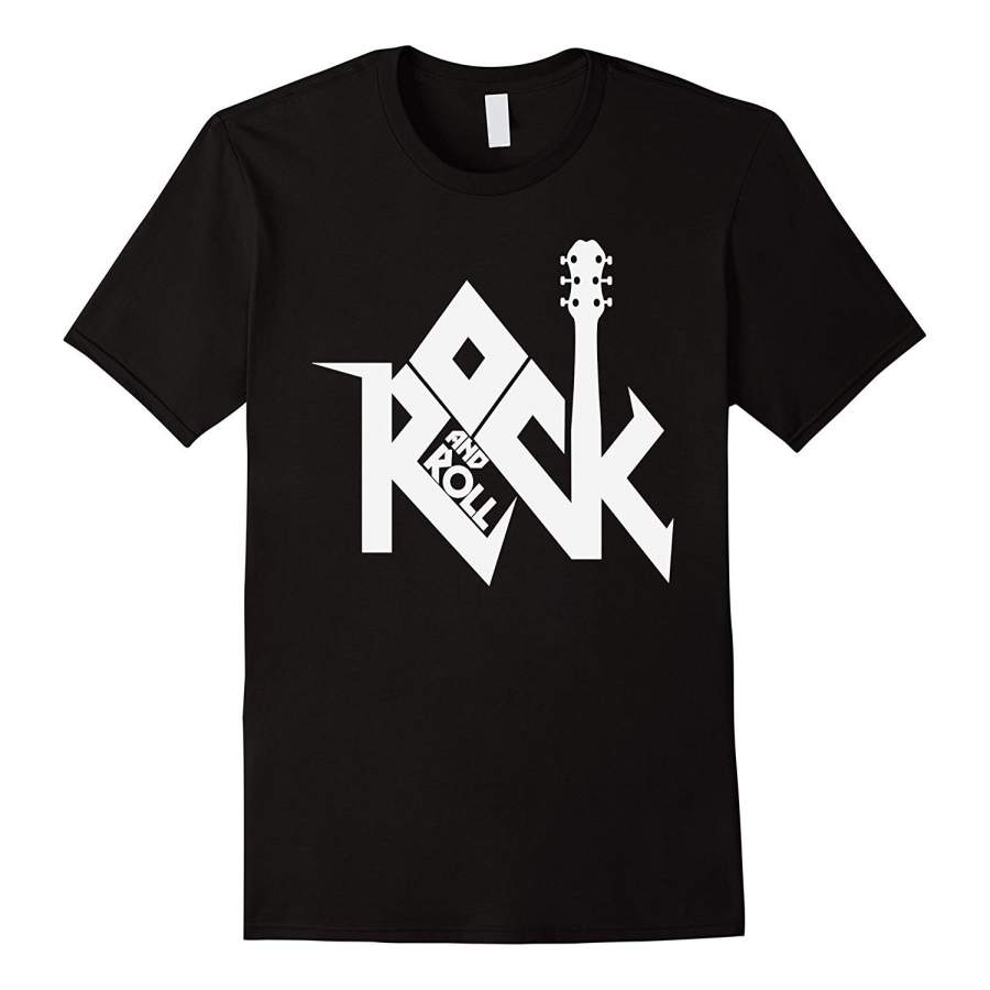 Rock And Roll Electric Guitar T Shirt Men Fashion T Shirt