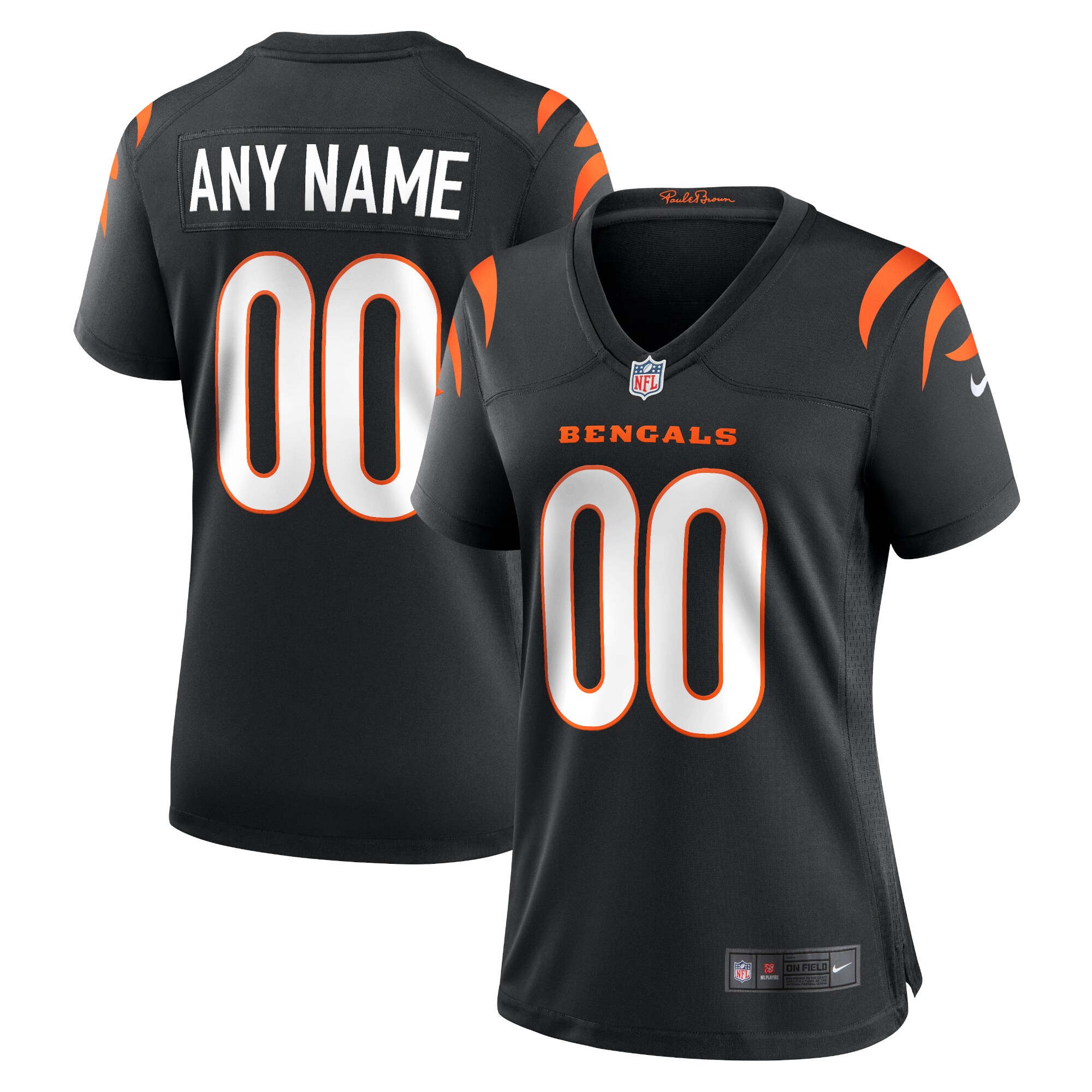 Women’s Cincinnati Bengals Black Game Custom Jersey