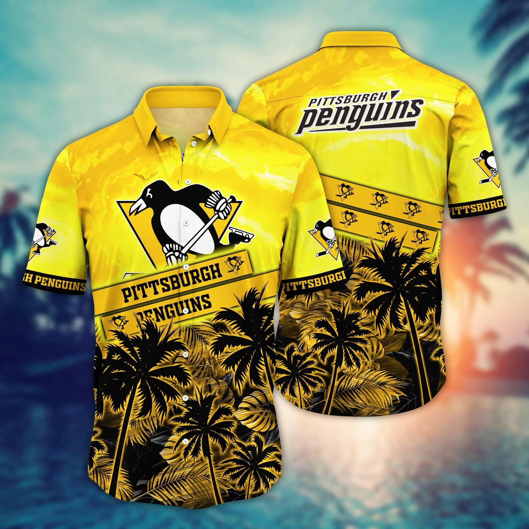 Pittsburgh Penguins Nhl Hawaiian Shirt Sunningtime Aloha Shirt