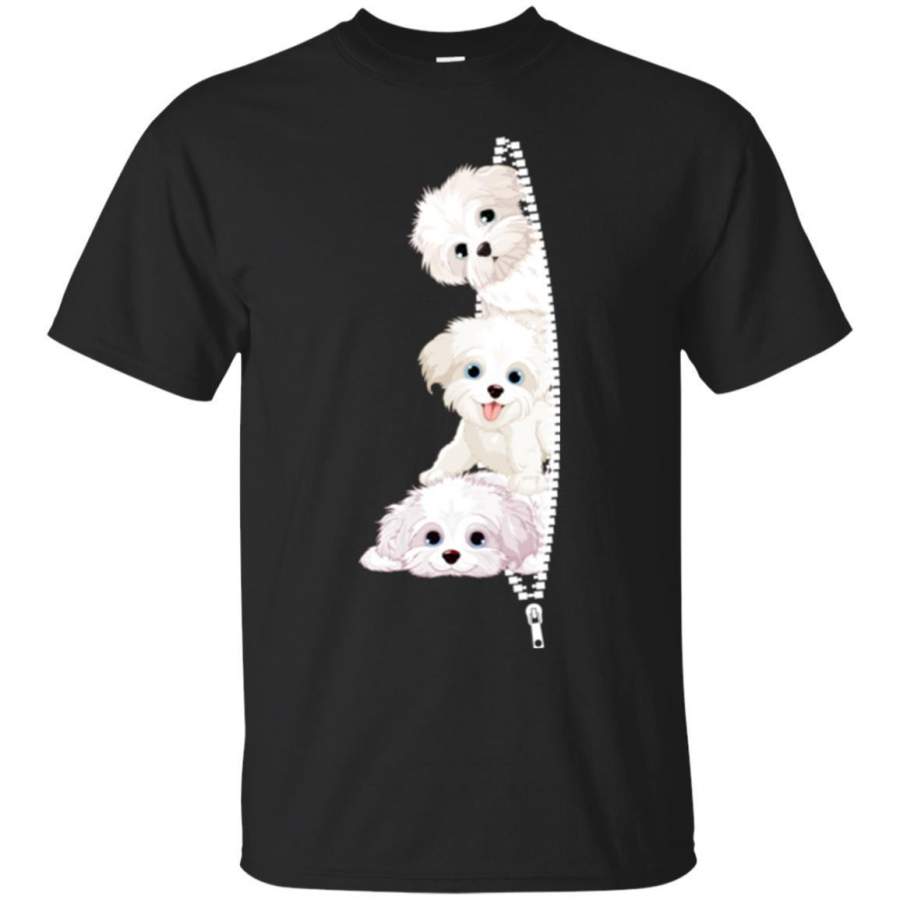 Sneaky Maltese Cute Animal Dog Lovers Shirts