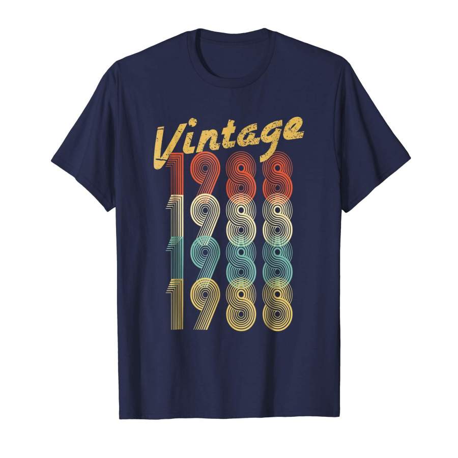 1988 Vintage Funny 30th Birthday Gift Shirt For Him or Her