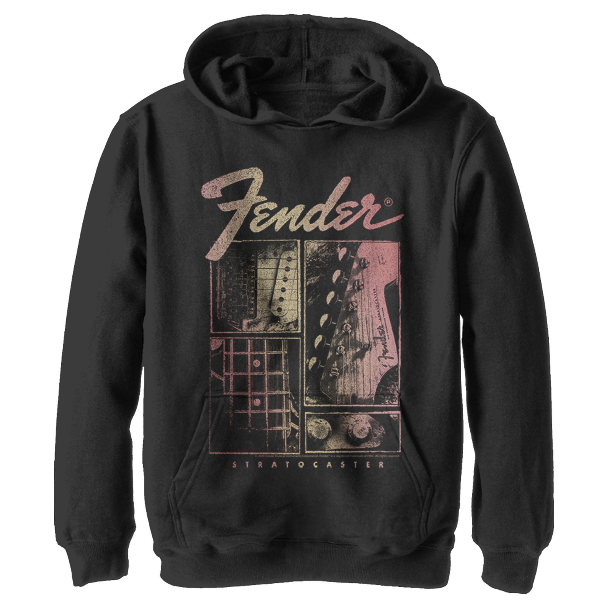 Boy’S Fender Sunburst Stratocaster Pull Over Hoodie