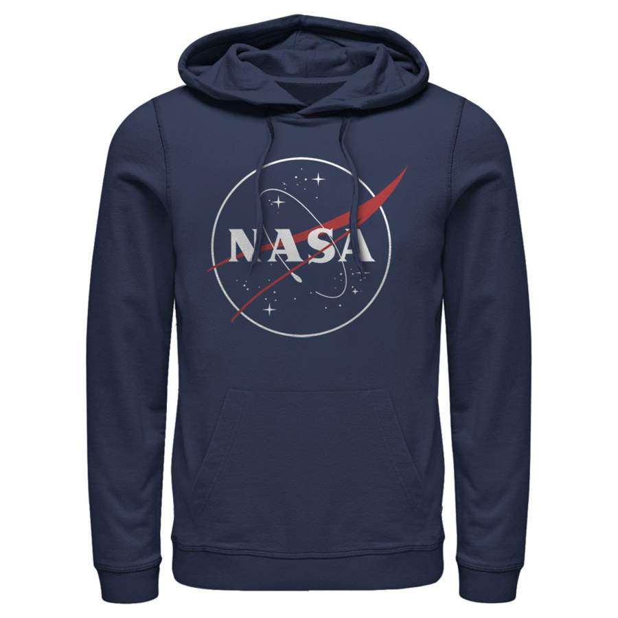 NASA Men’s Outline Simple Logo  Lightweight Hoodie