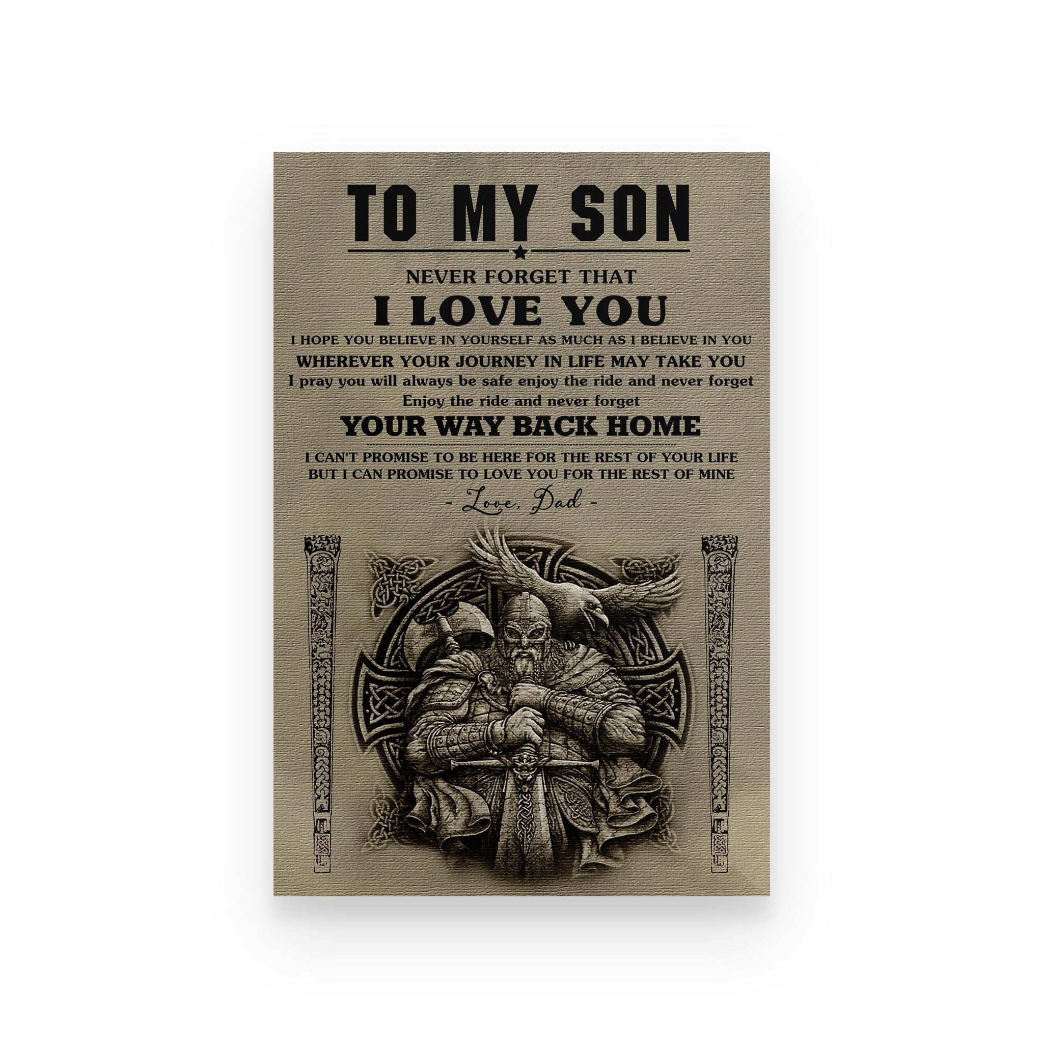 Viking poster dad to son never forget that i love you version2