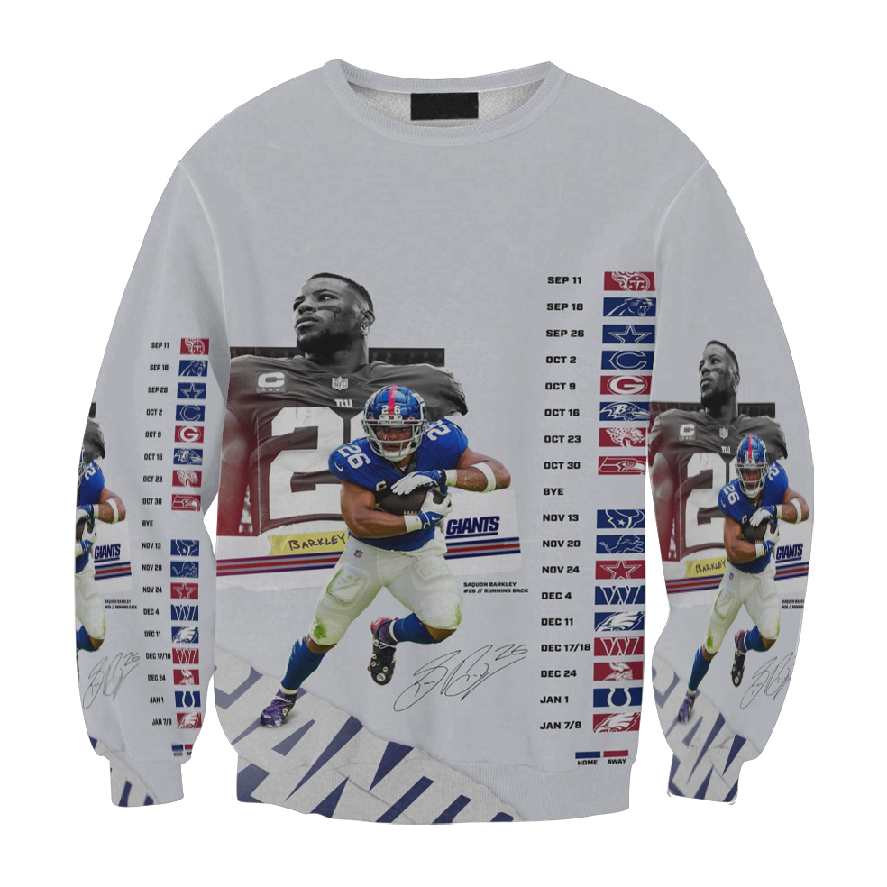 New York Giants Saquon Barkley7 Gift For Fan 3D Full Printing Sweatshirt