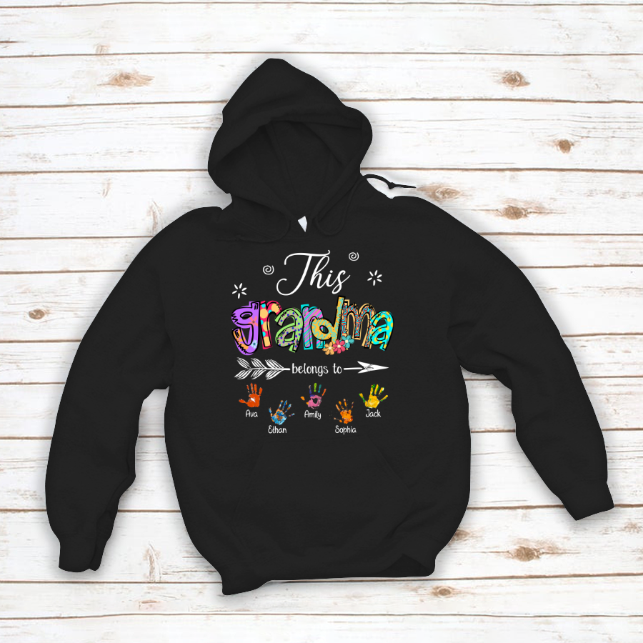 This Grandma Belongs To Colorful Hoodie