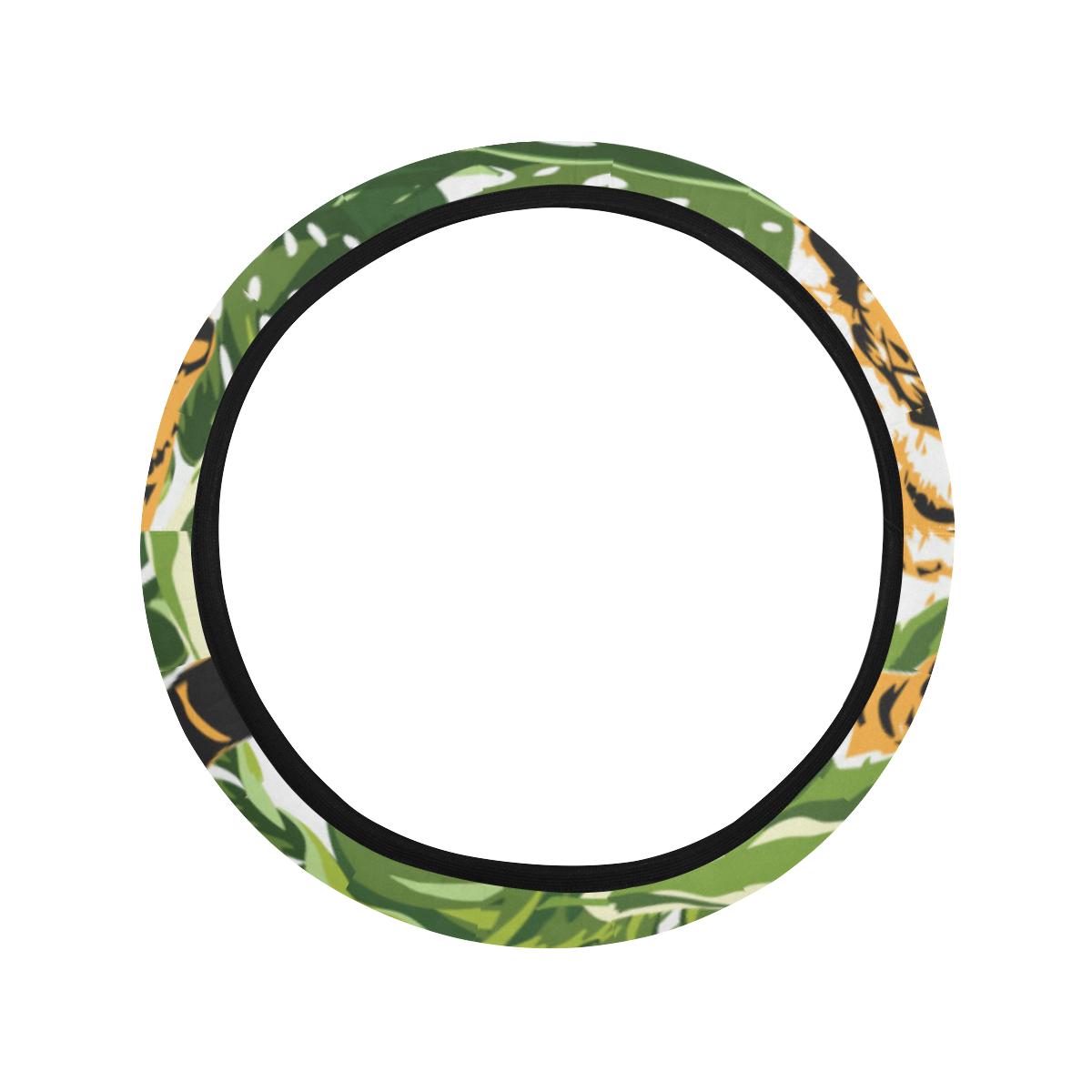 Bengal Tiger Pattern leaves Car Steering Wheel Cover