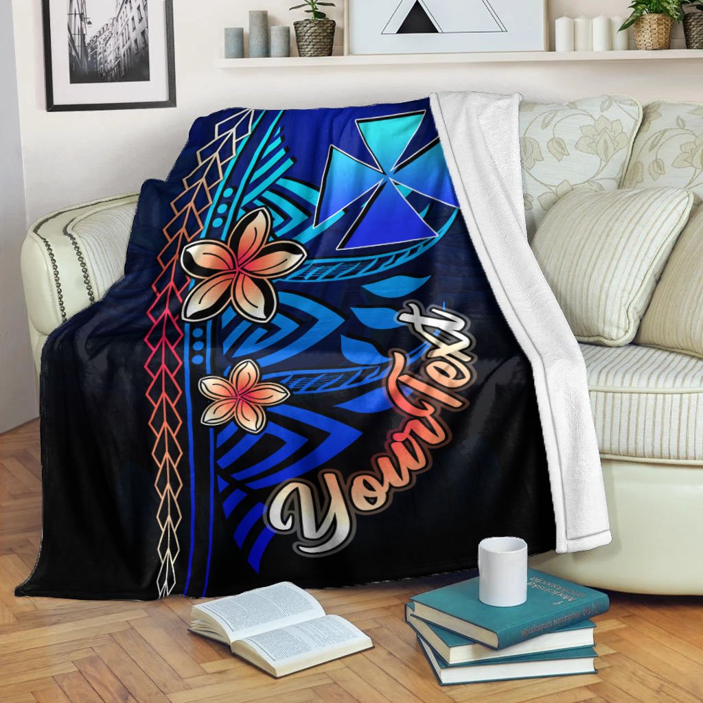 Wallis and Futuna Custom Personalised Premium Blanket – Vintage Tribal Mountain – BN11