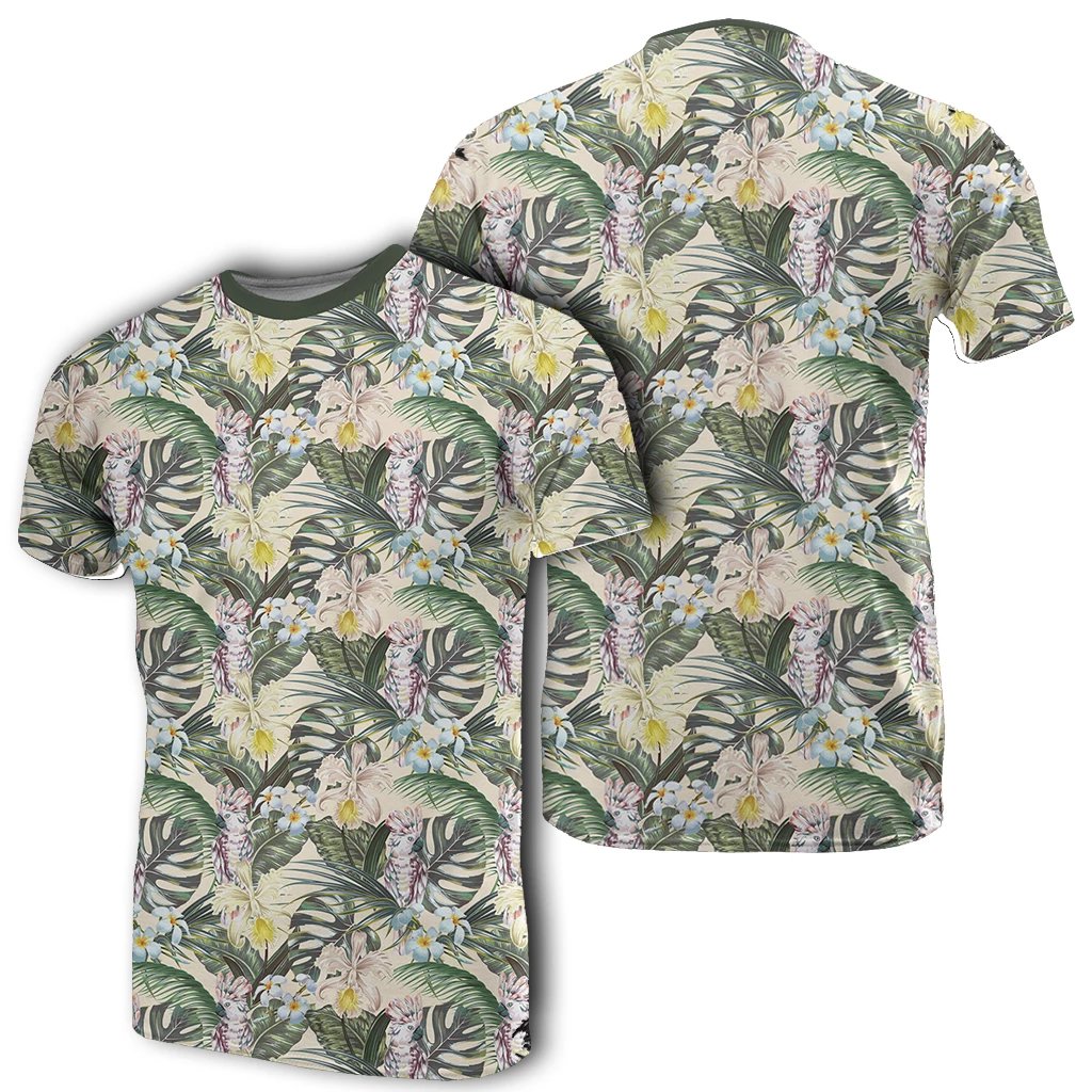 Hawaiian Tropical Jungle Parrots And Flamingos Ah Ha45727