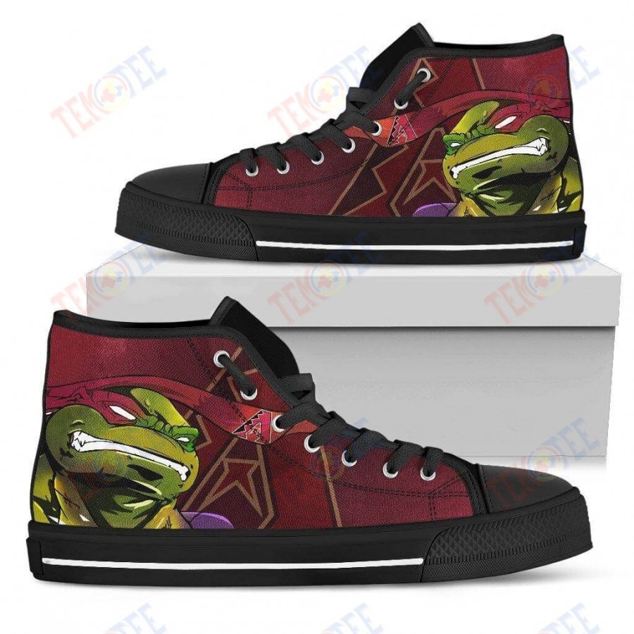 Mens Womens Arizona Diamondbacks Turtle Ninja High Top Shoes 3D Printable TMT941