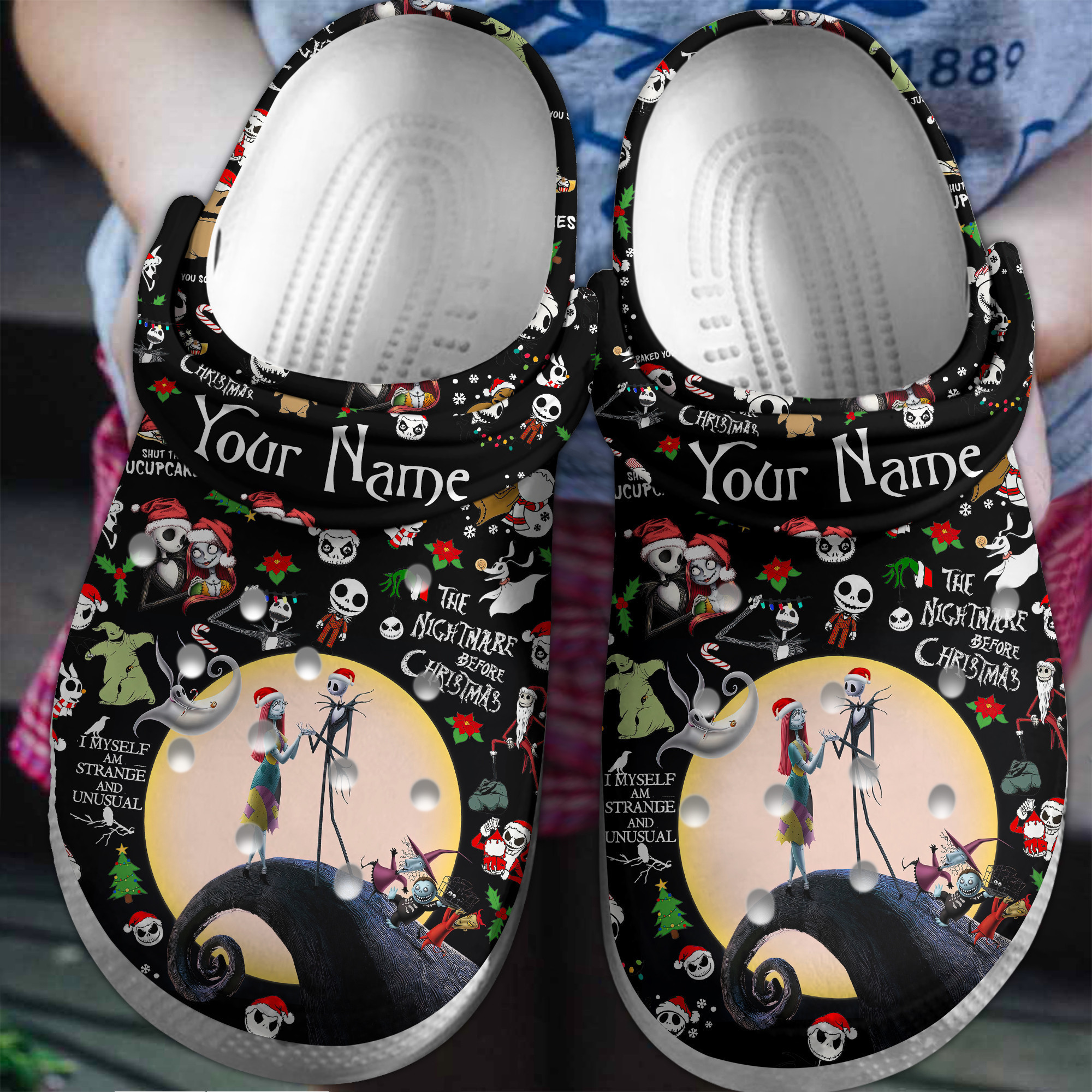 The Nightmare Before Christmas Cartoon Crocs Crocband Clogs Shoes Comfortable For Men Women and Kids