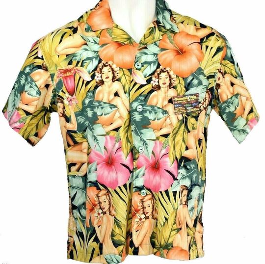 Hawaii Shirt – Sexy Lady Retro -Zx0694