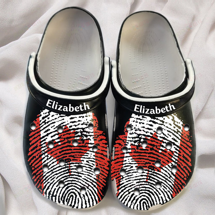 Personalized Dna Canada Flag Crocs Classic Clogs Shoes