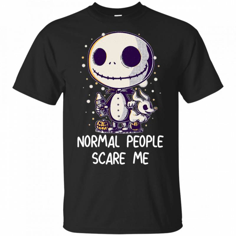 Normal People Scare Me Cute Baby Jack Skellington Funny Fan Shirt