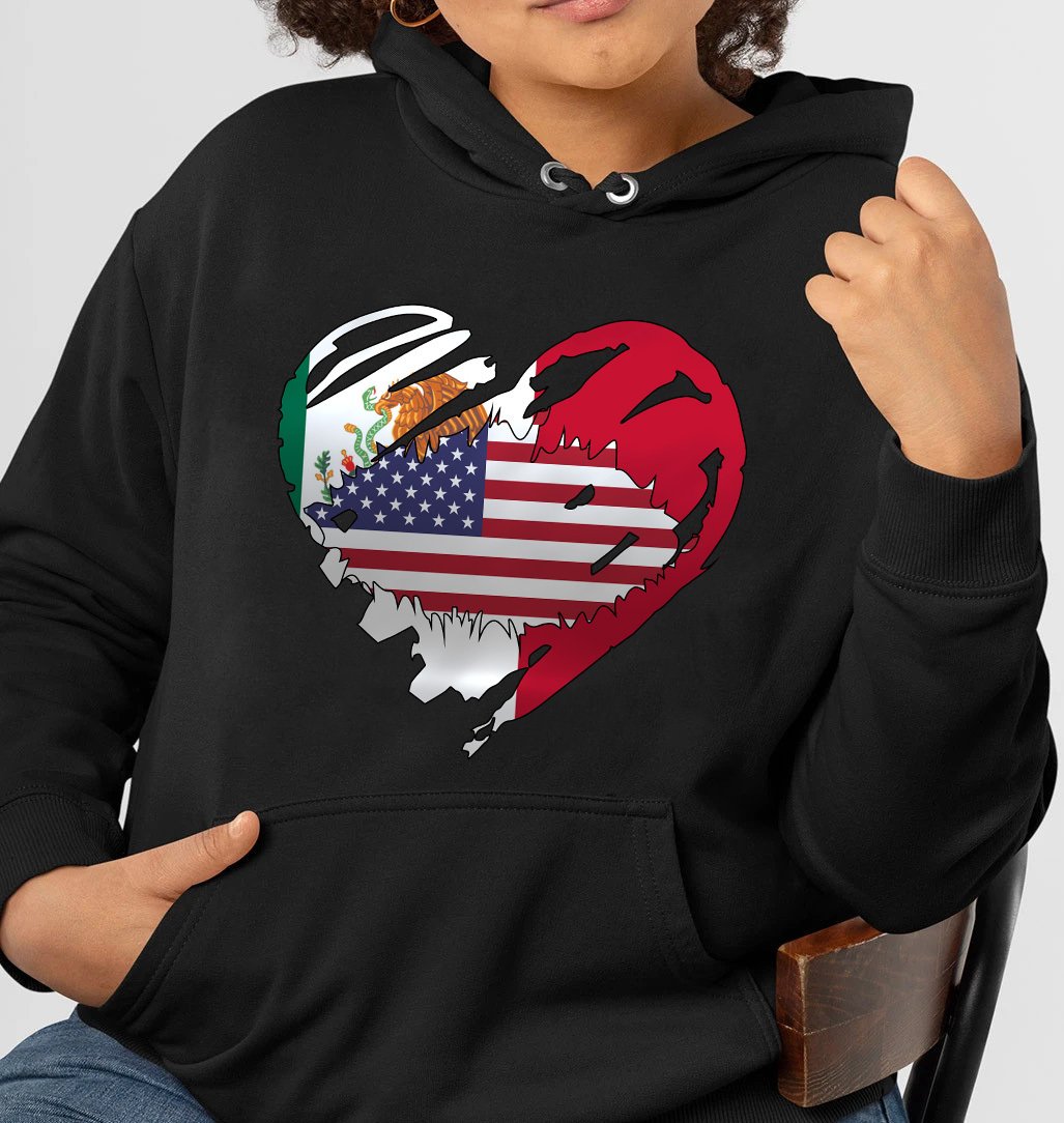 American Mexican Hoodie Shirt