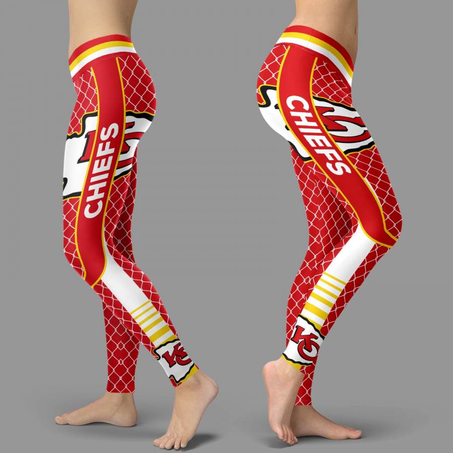 Single Small Line Circle Stylish Fashion Kansas City Chiefs Leggings