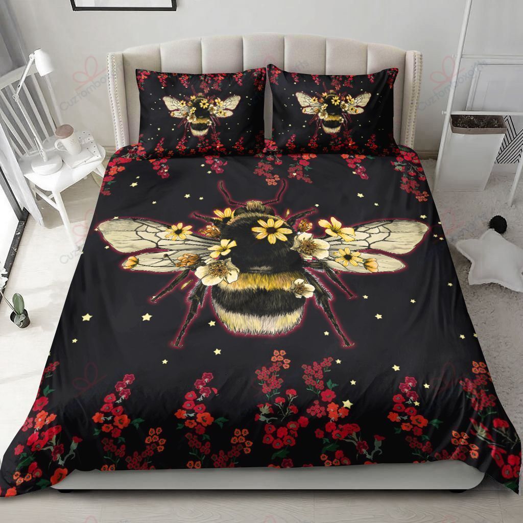 Bee Flower 3D Bedding Set Bedroom Decor