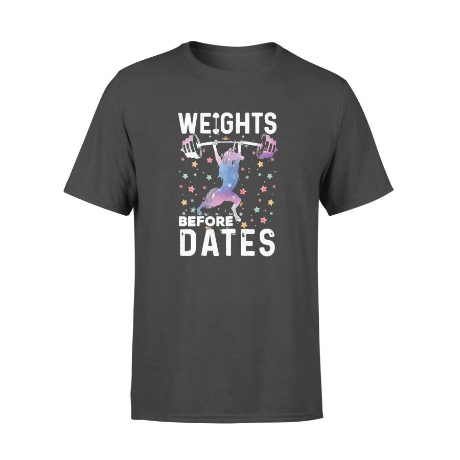 Weights Before Dates Unicorn Gym Weight Lifting S – 6 XL plus size – Standard T-shirt