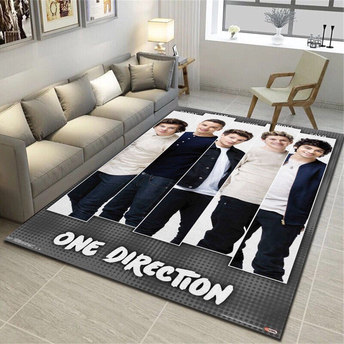 One Direction Bars Area Rugs, Living Room Bedroom Carpet