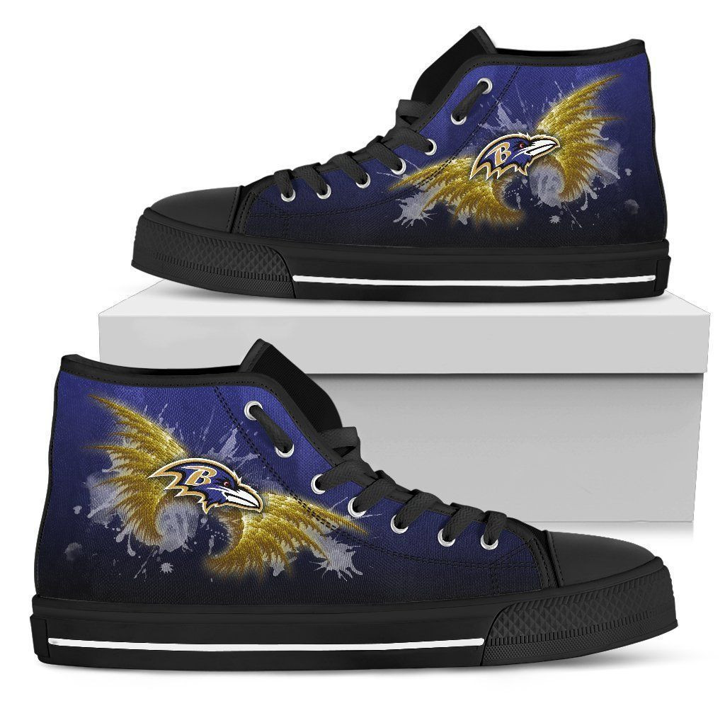 Angel Wings Baltimore Ravens High Top Shoes – 1:1