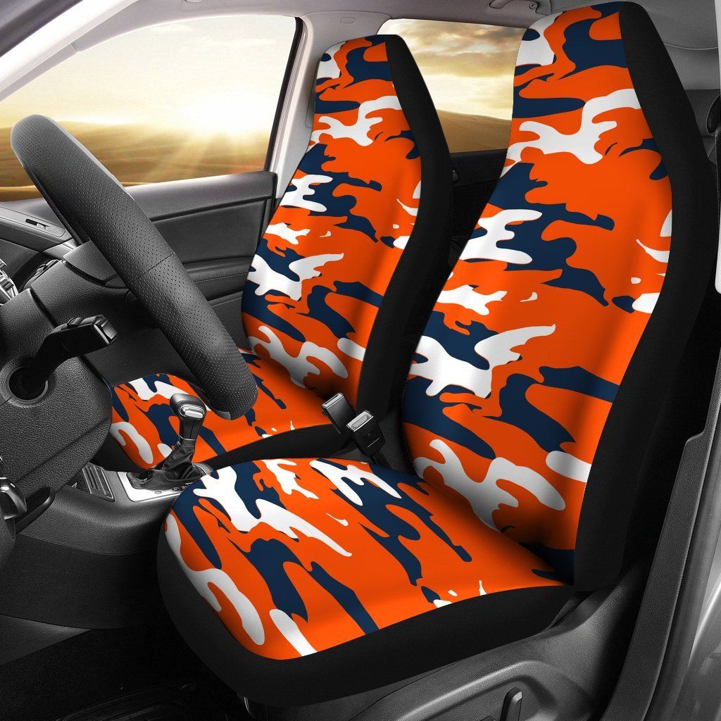 Denver Broncos Inspired Camo Car Seatcovers