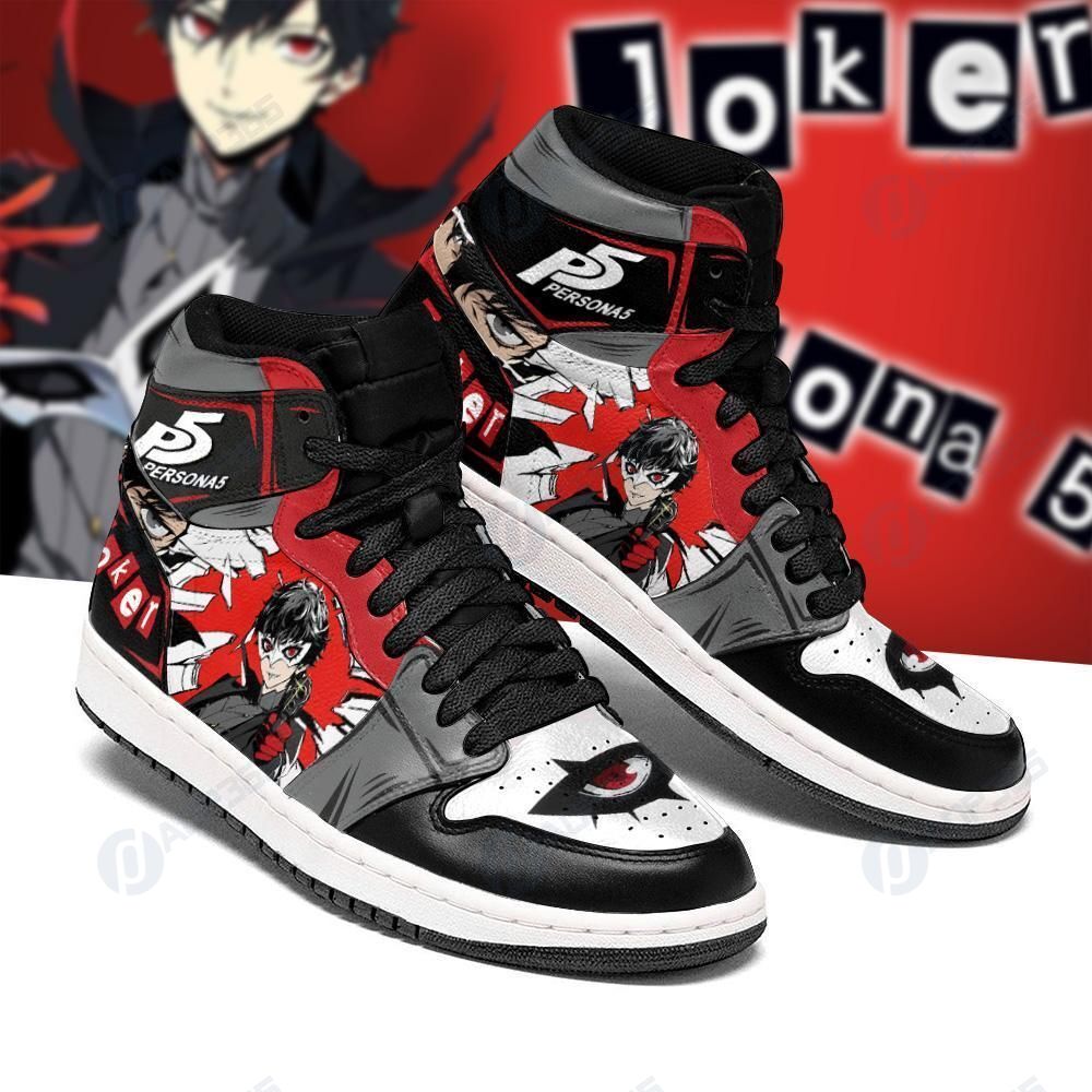 Persona 5 Joker Shoes Ren Amamiya Sneakers Anime Shoes Air Jordan 13 Shoes Hajd2403431