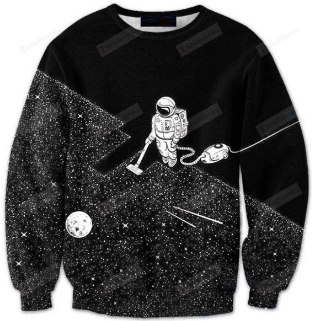 Astronaut Space Clean Up Ugly Christmas Sweater, All Over Print Sweatshirt