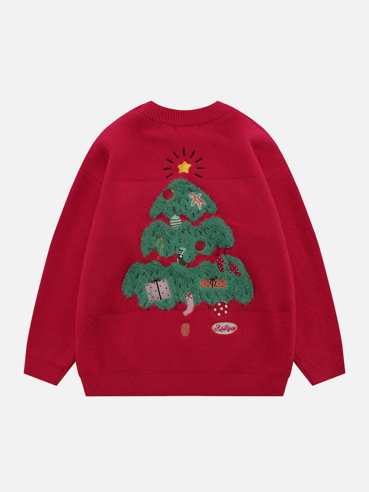 Talishko™ – Christmas Tree Embroidery Print Sweater