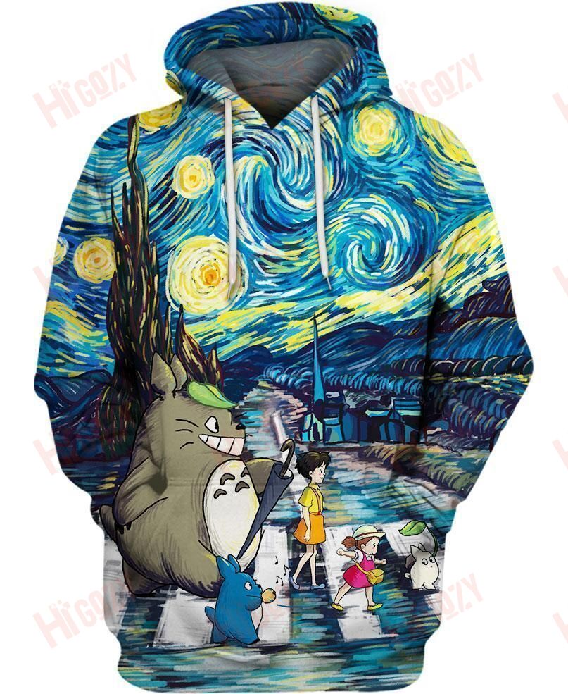 Totoro 3D Hoodies Clothing Store Zip Hoodie Cool Hoodies, All Over Printed Clothes For Women/For Men – Hb004