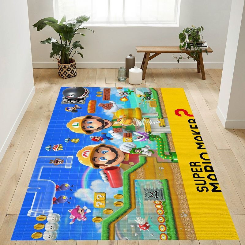 Super Mario 63 Area Rug Living Room And Bed Room Rug Gift Us Decor Vh3