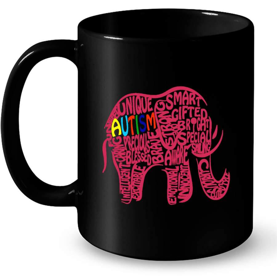 Autism Awareness Elephant 1 – Full-Wrap Coffee Black Mug