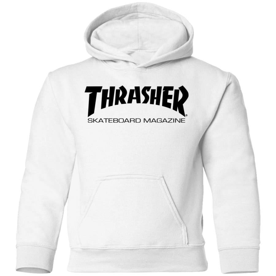 Thrasher Magazine Skateboarding black original logo Toddler Pullover Hoodie