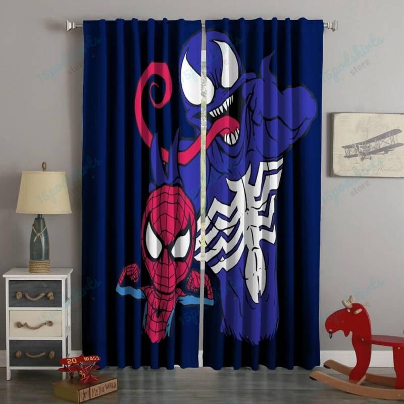 3D Printed Venom & Spider-Man Style Custom Living Room Curtains