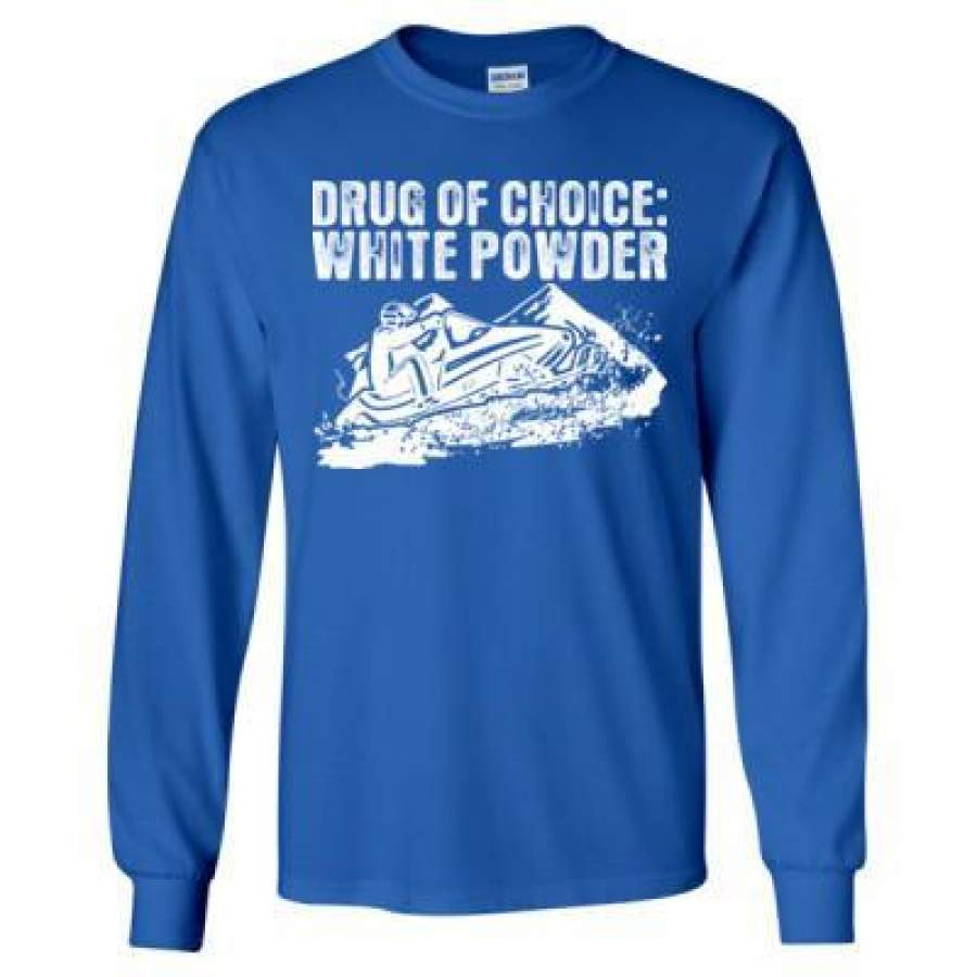 AGR Drug Of Choice White Powder Snowmobile – Long Sleeve T-Shirt