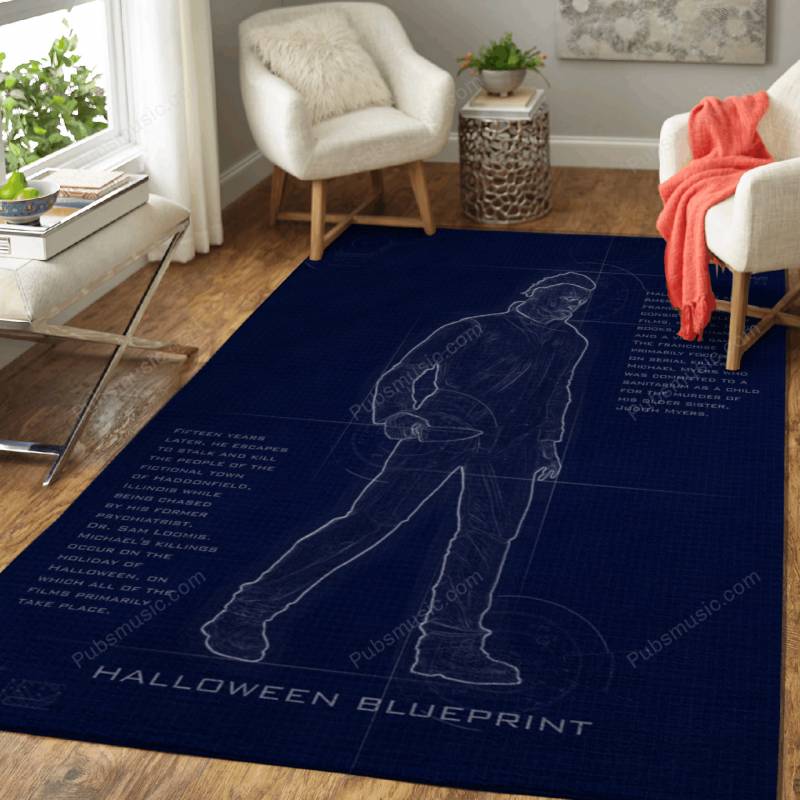 Halloween Bluprint  – Movies Blueprint Area Rug Carpet