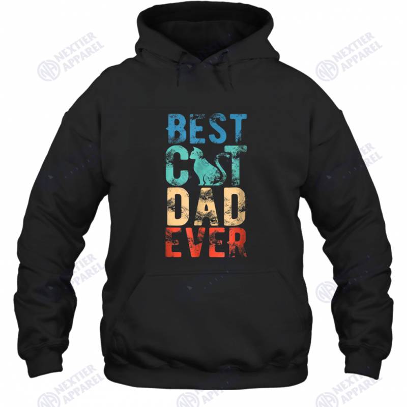 Mens Best Cat Dad Ever Funny Cute Love Kitten Gift Hoodie