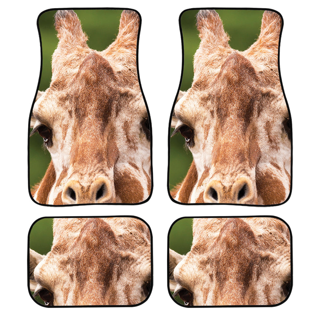 Funny Giraffe Print Front And Back Car Floor Mats, Front Car Mat