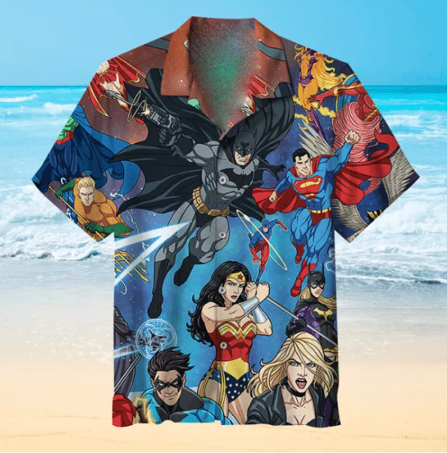 Amazing Justice League For Man And Woman Print Short Sleeve Hawaiian Shirt G95