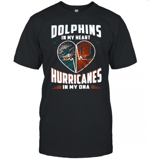 Dolphins In My Heart Hurricanes In My Dna Unisex Jersey Tee